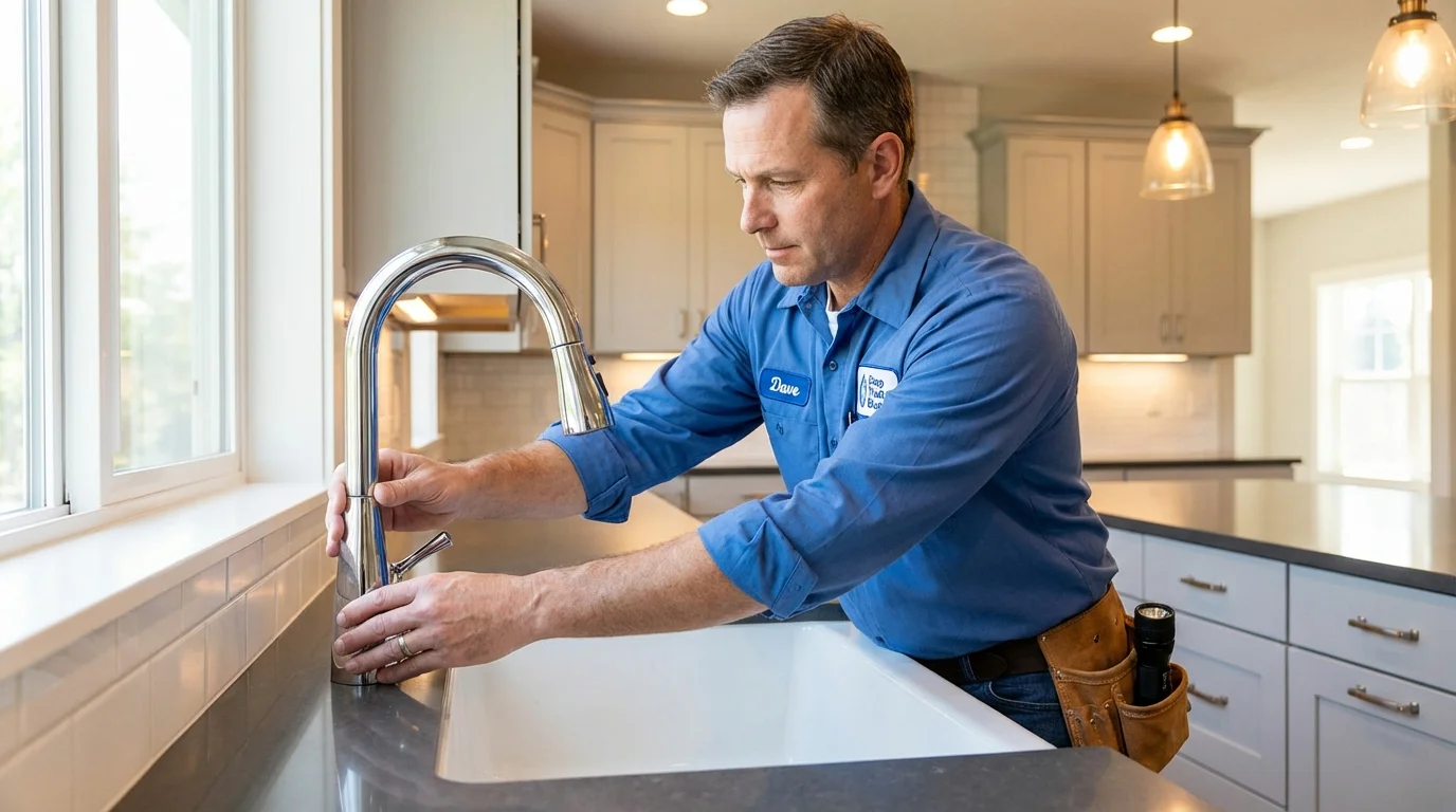 Kitchen faucet installation by Johns Plumbing LLC in Hilton